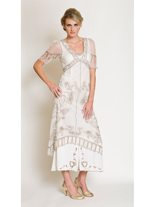 victorian dress. 40007 Ivory Victorian Dress