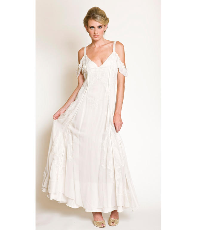 AL9001 Ivory Off-Shoulder Gown