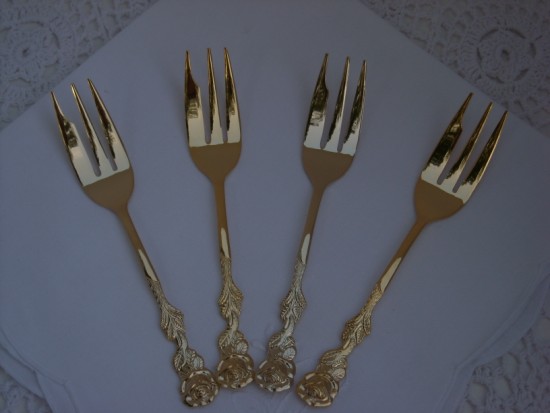 Rose Tea Forks for Four