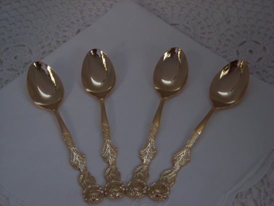 Rose Tea Spoons for Four